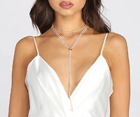 Drop Stone Lariat Choker Necklace