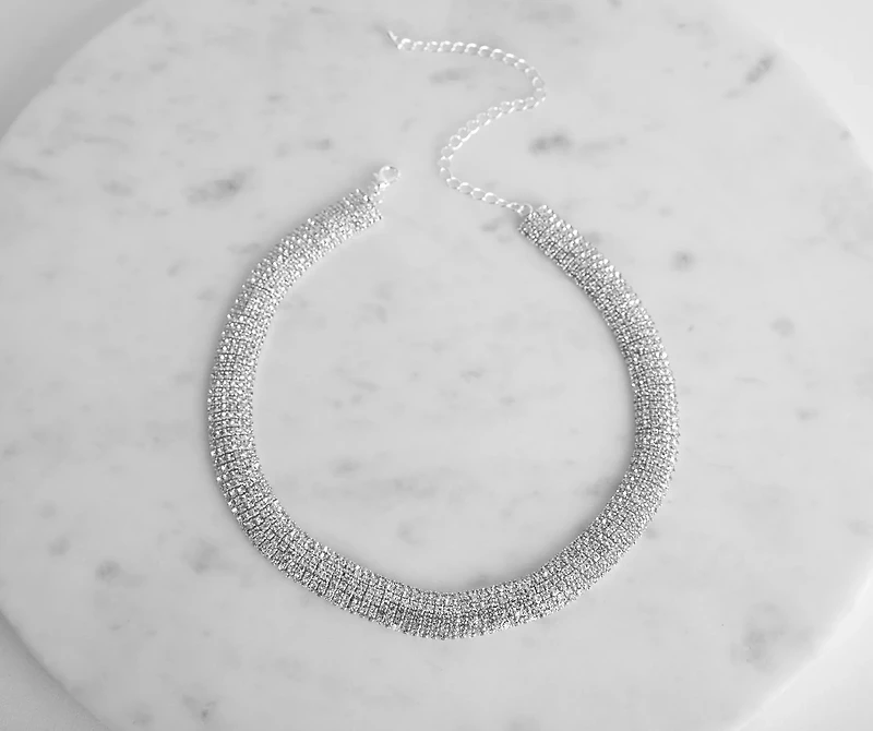 All About Me Rhinestone Necklace