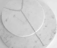 Clustered Rhinestone Choker Lariat Necklace