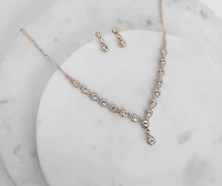 Drops Of Sparkle Rhinestone Necklace Set