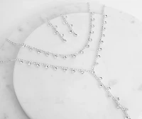Irreplaceable Rhinestone Lariat Necklace + Earring Set