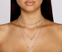 Natural Beauty Butterfly Charm Necklace Pack
