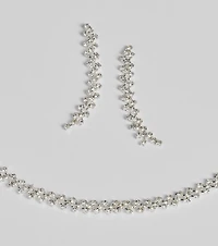 Classic Rhinestone Collar And Duster Set