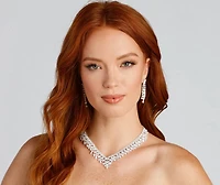Chic And Luxe Necklace And Earrings Set