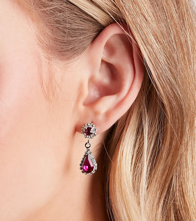 Elegant Style Rhinestone Necklace And Earrings Set