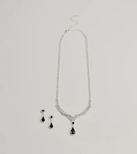 Exude Luxe Necklace And Earrings Set