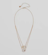 Perfect Dainty Layered Circle Charm Necklace