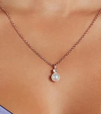 Luxe Glam Rhinestone And Pearl Charm Necklace