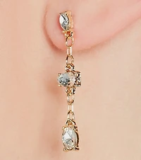 Effortless Glitz Rhinestone Necklace And Earrings Set