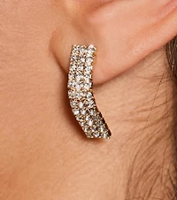 Luxurious Rhinestone Choker Necklace And Earrings Set