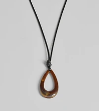 Eclectic Charm Teardrop Stone Necklace