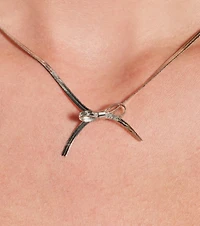Just As Sweet Dainty Bow Choker Necklace