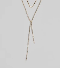 Chic And Dainty Rhinestone Layered Necklace