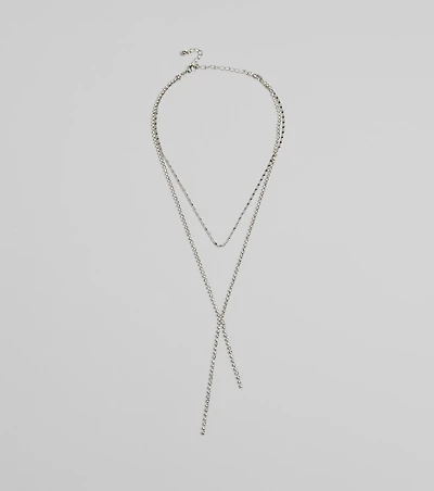 Chic And Dainty Rhinestone Layered Necklace