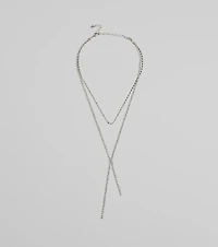Chic And Dainty Rhinestone Layered Necklace