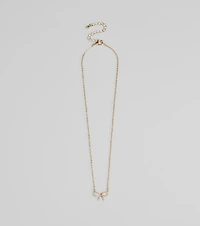 Darling Rhinestone Bow Necklace