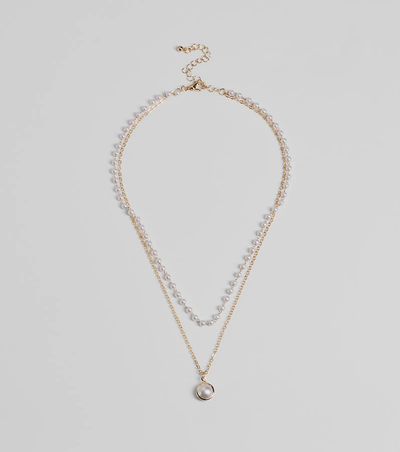 Luxe Moment Faux Pearl Layered Necklace