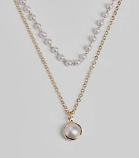 Luxe Moment Faux Pearl Layered Necklace