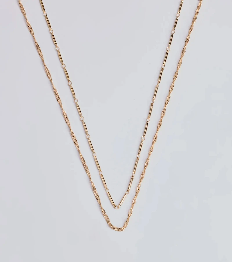 Casual Glam Layered Chain Necklace