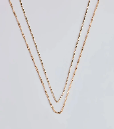 Casual Glam Layered Chain Necklace
