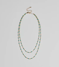 On Trend Layered Bead Necklace