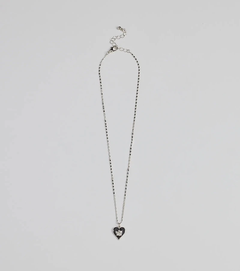 Adorable Vibe Angel Heart Charm Necklace