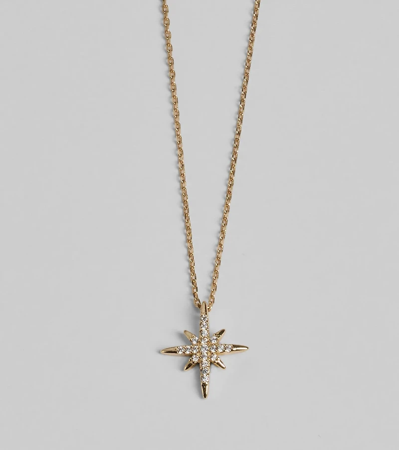 Burst With Beauty Rhinestone Star Necklace
