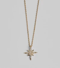 Burst With Beauty Rhinestone Star Necklace