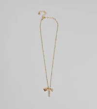 Glam Wish Rhinestone Celestial Charm Necklace