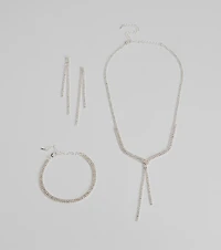 Sweet Glamour Rhinestone Jewelry Set
