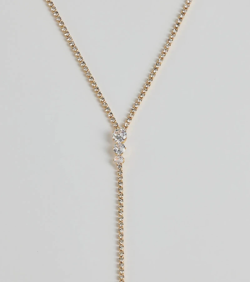 Upscale Moments Cubic Zirconia Accent Choker Necklace