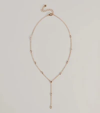 Dainty Glam Rhinestone Chain Necklace