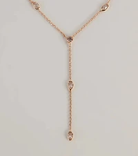 Dainty Glam Rhinestone Chain Necklace