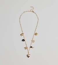 Charming Cutie Heart and Lock Charm Necklace