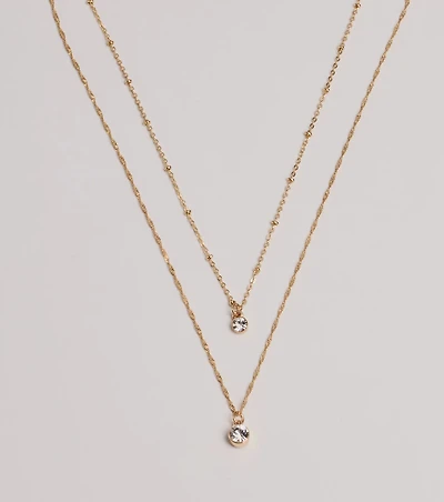 Timelessly Stylish Rhinestone Layered Necklace