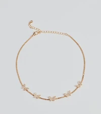In Flight Butterfly Rhinestone Choker