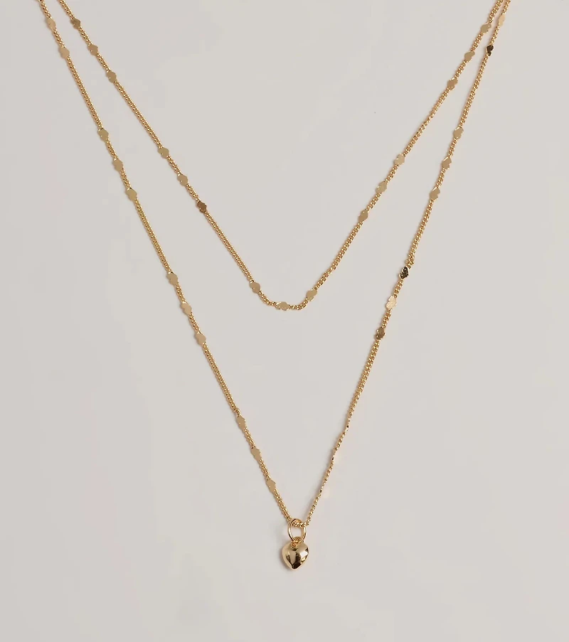 Love Expression Heart Layered Necklace