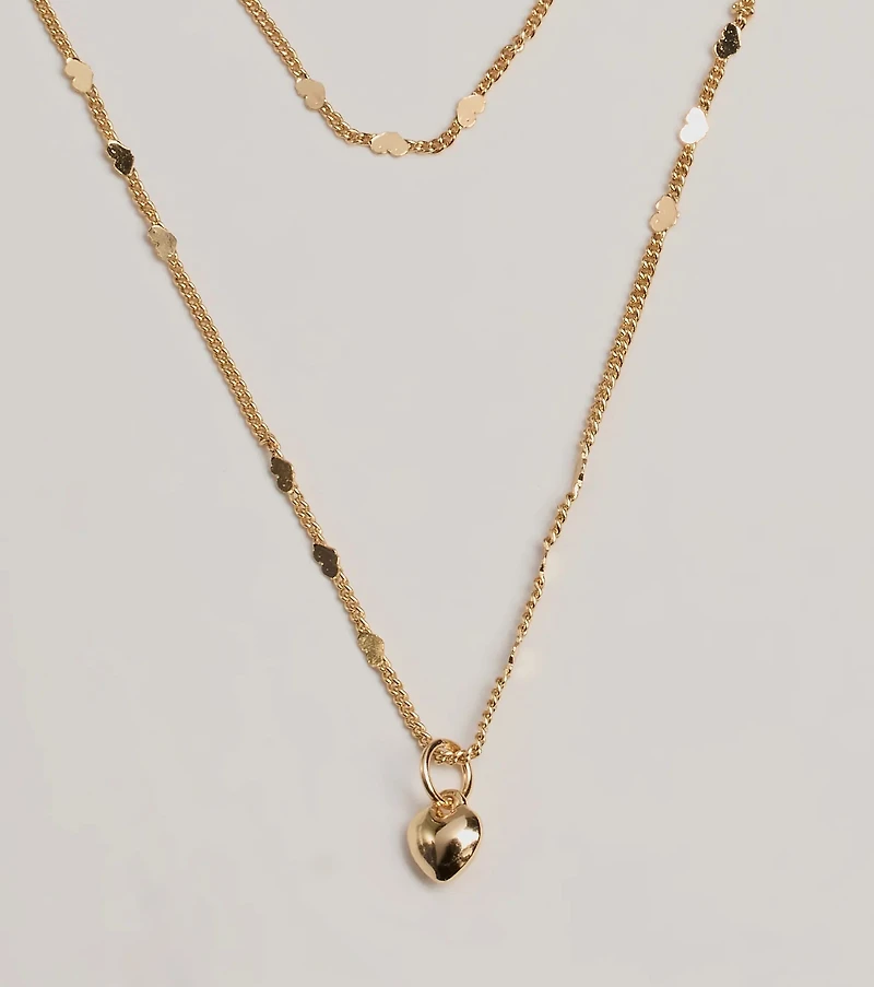 Love Expression Heart Layered Necklace