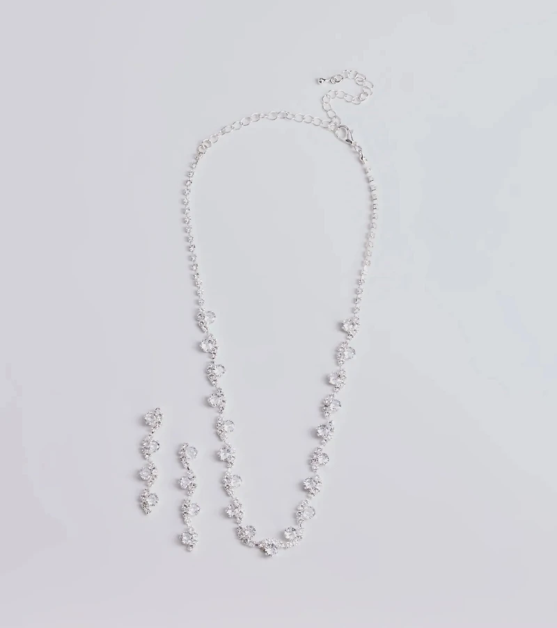 Timeless Luxe Cubic Zirconia Rhinestone Necklace Set