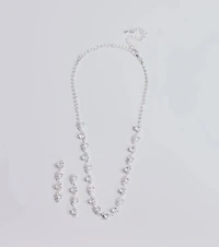 Timeless Luxe Cubic Zirconia Rhinestone Necklace Set