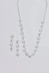 Timeless Luxe Cubic Zirconia Rhinestone Necklace Set