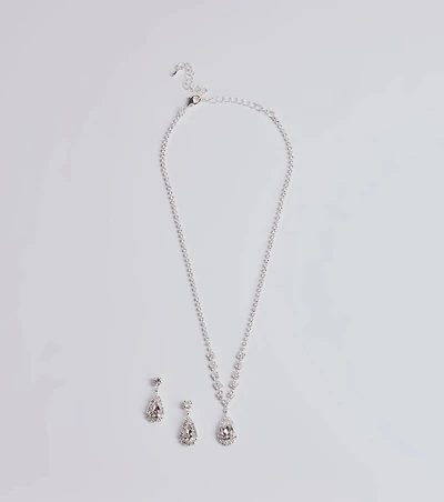 Glam Standard Rhinestone Jewelry Set
