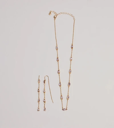 Charming Beauty Rhinestone Necklace Set
