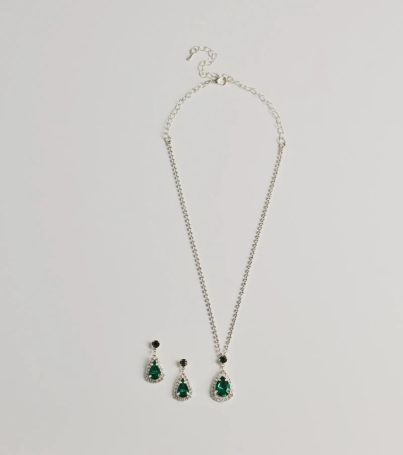 Dreamy Luxe Rhinestone Necklace Set
