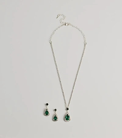 Dreamy Luxe Rhinestone Necklace Set
