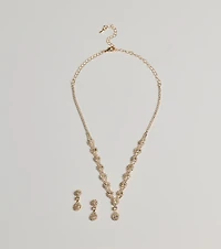 Time To Glow Rhinestone Necklace Set