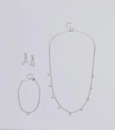 Luxe Icon Cubic Zirconia Rhinestone Jewelry Set