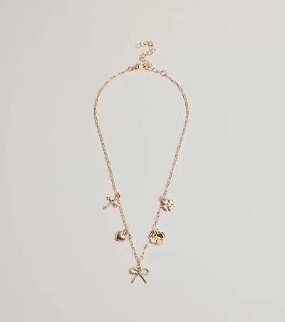 Adorably Glam Multi Charm Necklace
