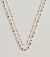 Shimmering Treasure Rhinestone And Pearl Choker