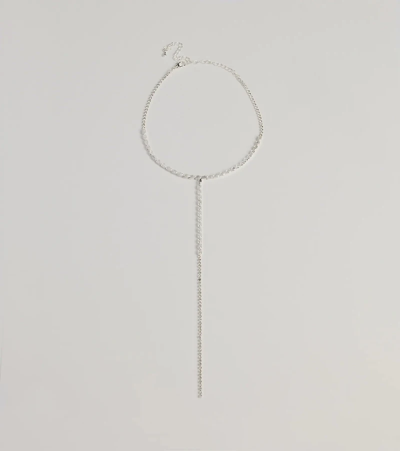 Sparkle Glam Cubic Zirconia Lariat Choker